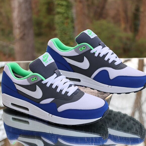 Nike Air Max 1 Essential Grey Hyper Blue - Picture 11 of 14
